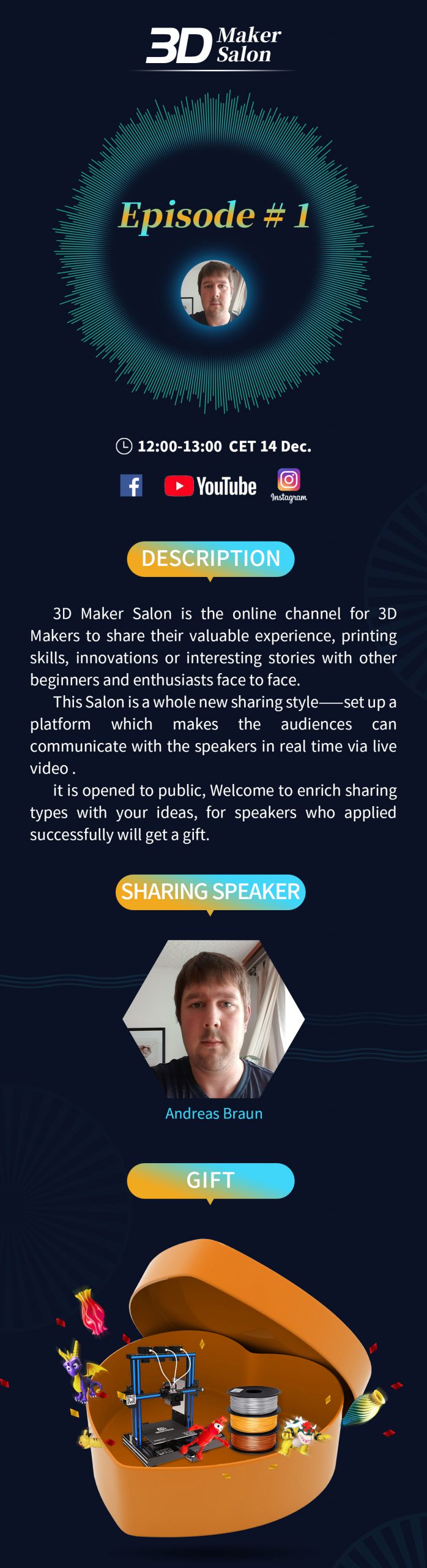 Episode 1 3D Maker Salon by Andreas Broun