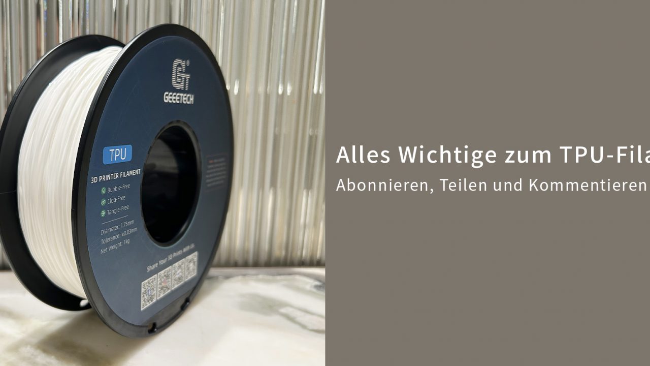 Geeetech TPU filament in white.