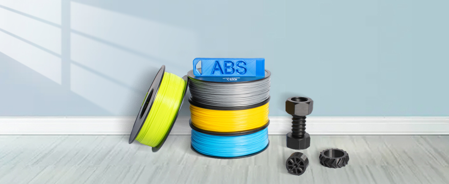 Geeetech ABS+ filament and printed models