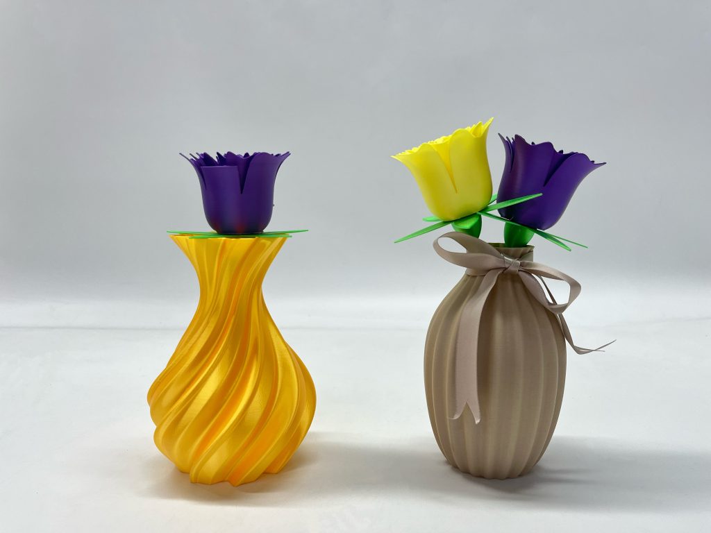 Mit PLA-Filament gedruckte Vasen