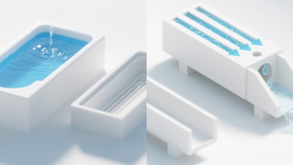 water accumulation structure and drainage structure design
