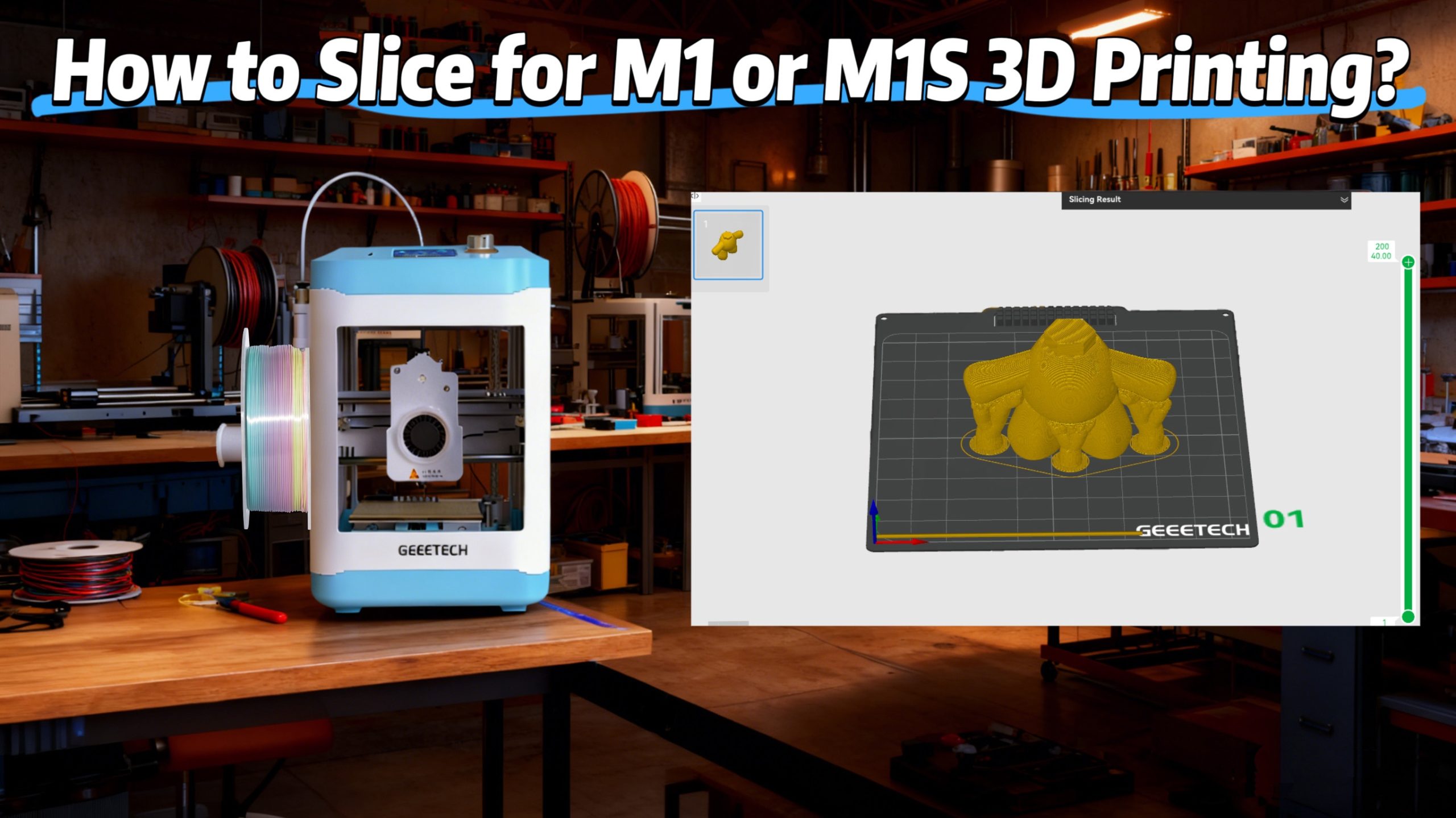 How to slice for M1 or M1S 3d printing